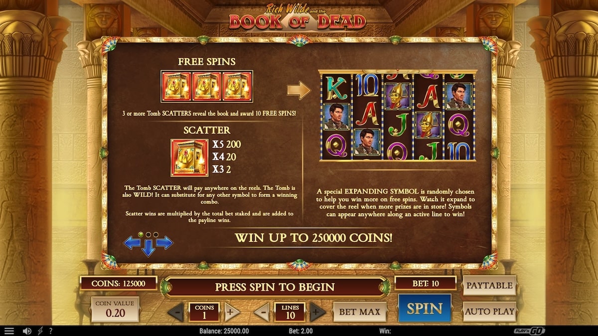 Book of Dead Slot Free Spins