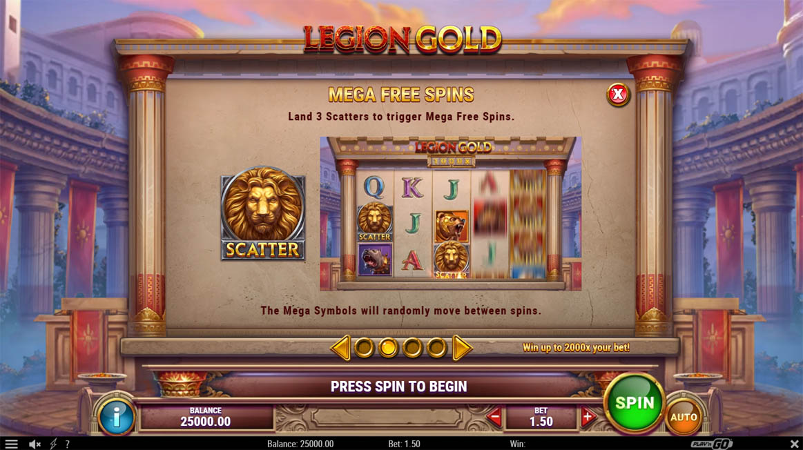 Legion Gold Slot Mega Free Spins