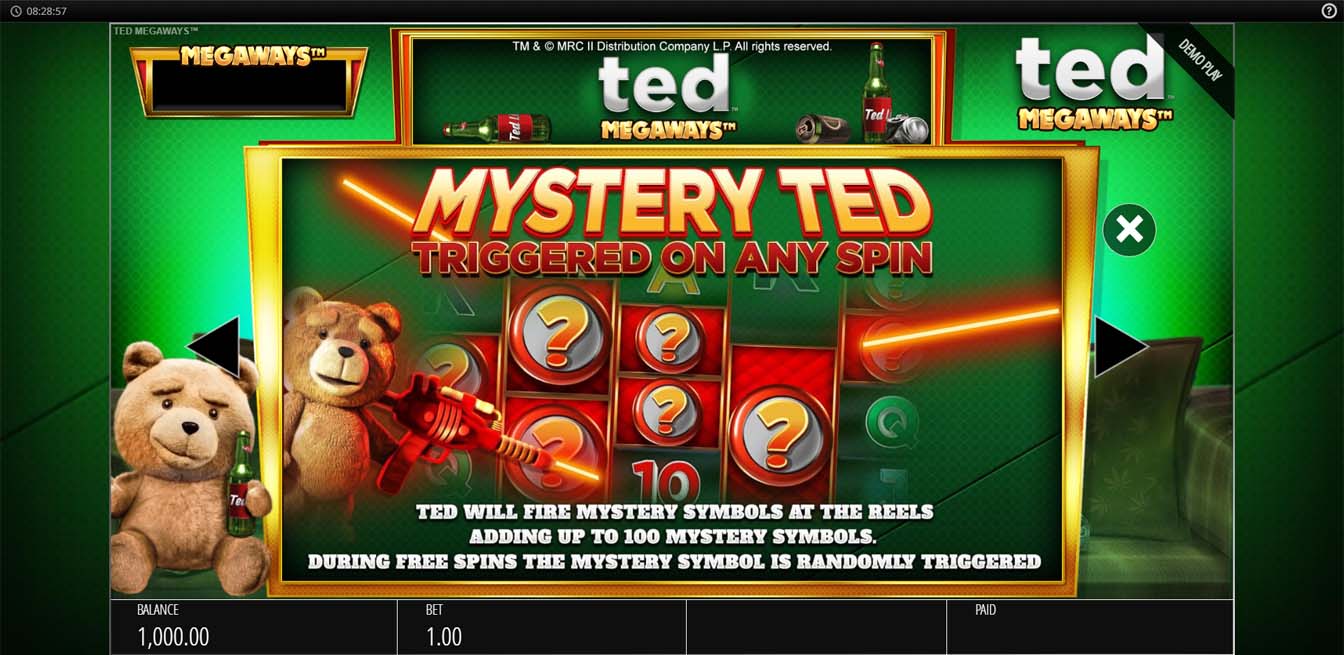 Ted Megaways Slot Mystery Symbols