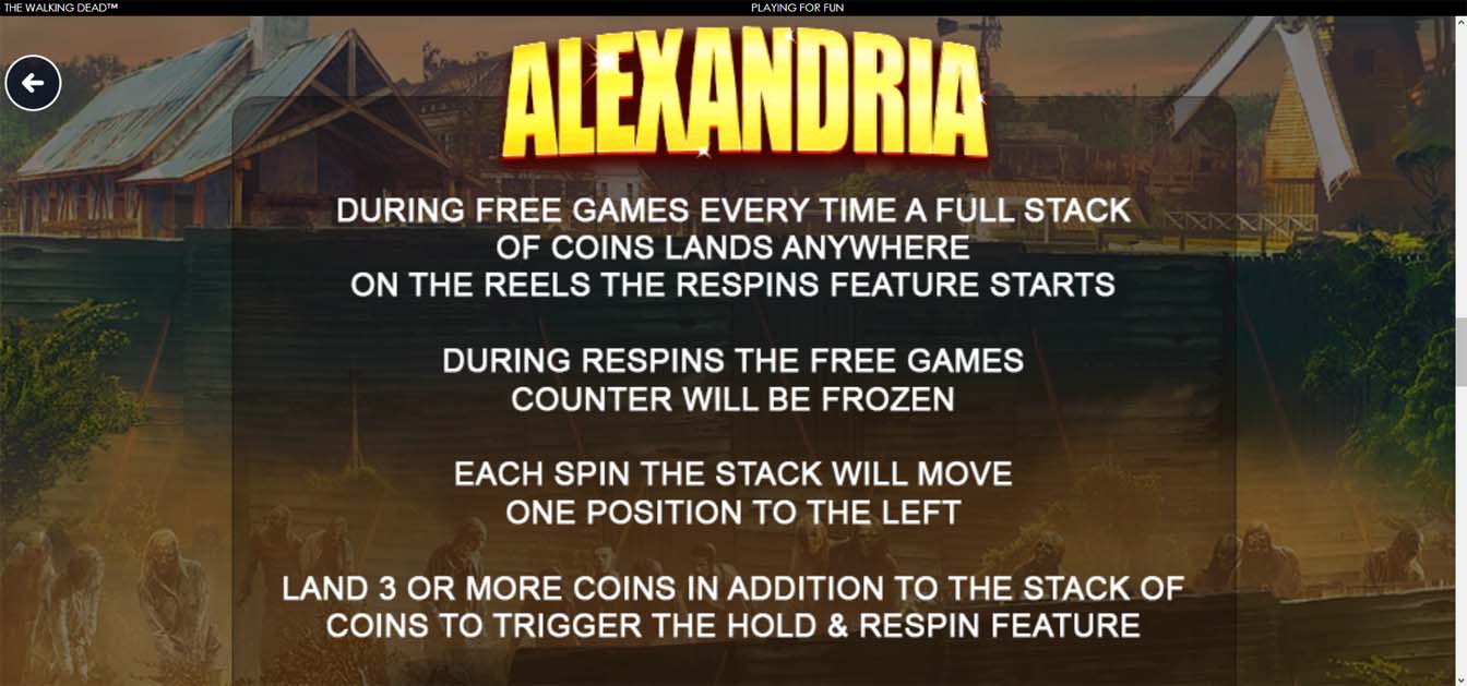 The Walking Dead Slot Alexandria