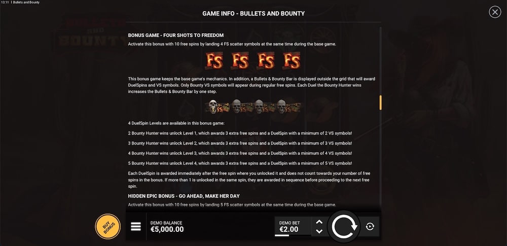 Bullets and Bounty Slot Game