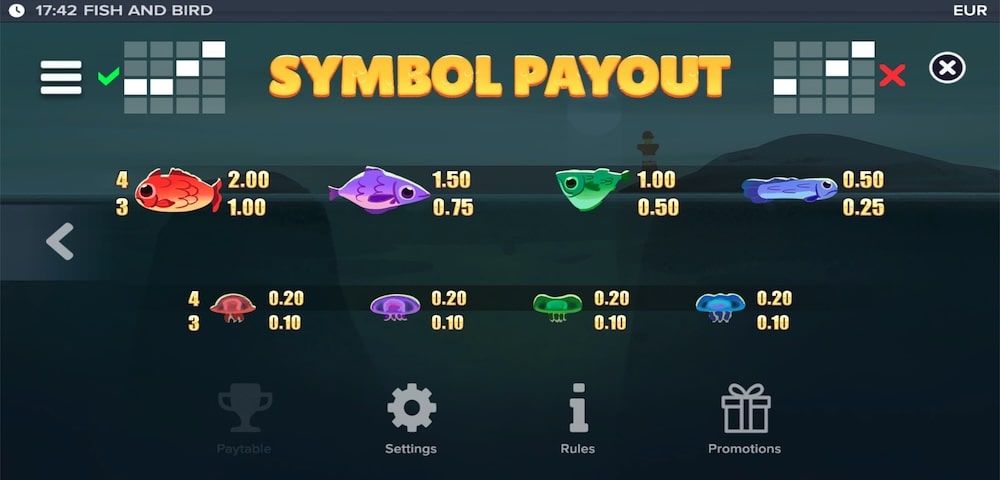 Fish and Bird Slot Game